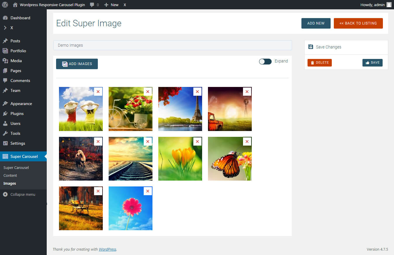 Super Image Interface